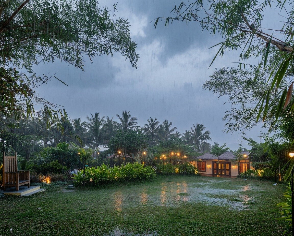 Monsoon villa stay near Pawna Lake – Tranquil Stays rainy season lakefront private pool