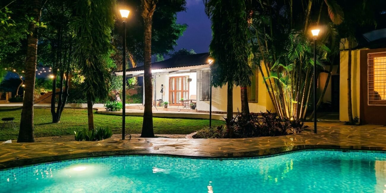 corporate offsite villa near Pawna Lake with private pool and lawn