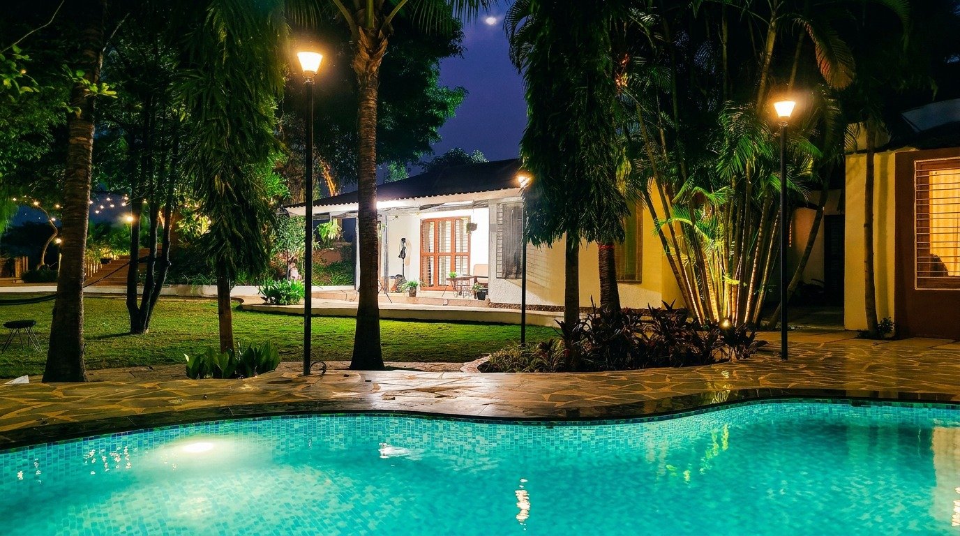corporate offsite villa near Pawna Lake with private pool and lawn