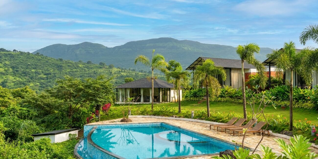 villa with jacuzzi near Pune overlooking Pawna Lake
