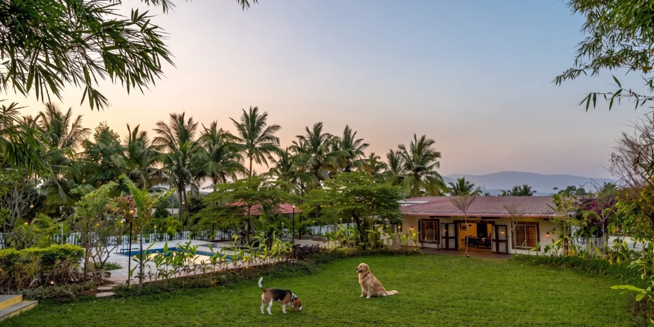 pet friendly villa near Pune with nature views