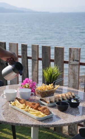 luxury breakfast setup at tranquil stays private villa near pune